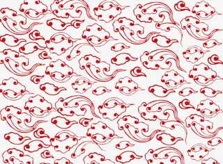 红色祥云底纹图片素材免抠