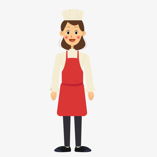 卡通女厨师矢量图免抠