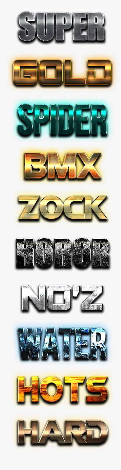 金属铁文字效果免抠