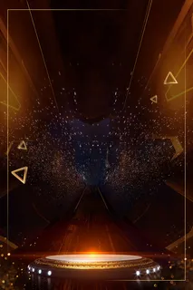 2018年会黑大气企业邀请函广告高清商务科技背景