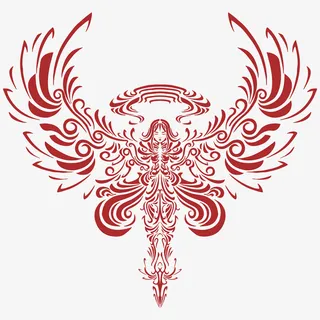 红色女神翅膀免抠下载免抠