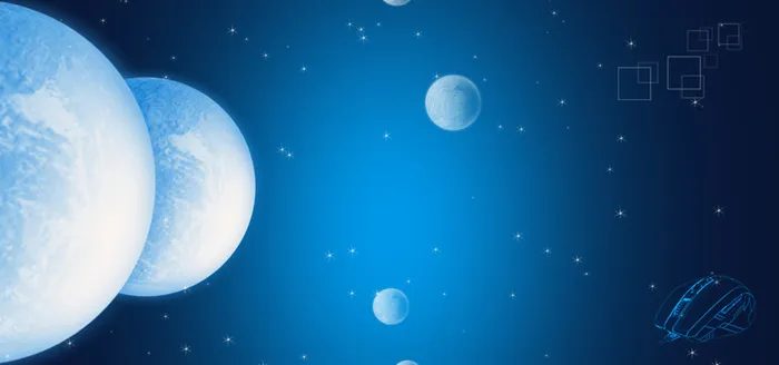 星球粒子光蓝色科技banner高清