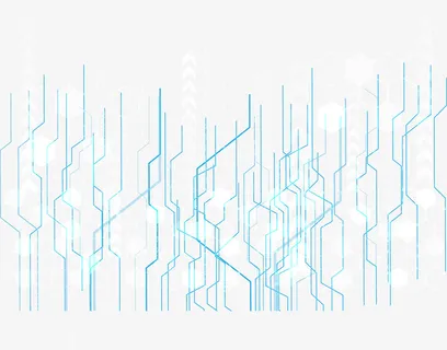 手绘5G光效线条插画装饰免抠