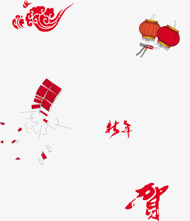 春节装饰免抠