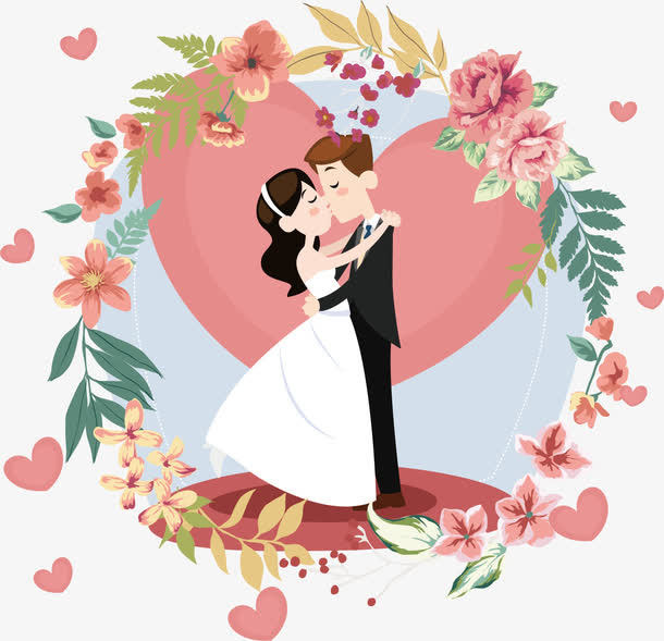 婚礼海报装饰免抠