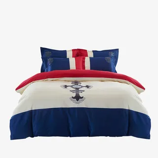 1.8m床上用品四件套绣花全棉免抠