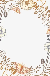 清新手绘花海边框元素免抠 清新手绘花海边框元素免抠