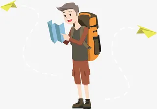 看地图的男人免抠