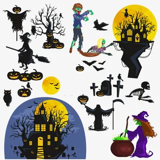 万圣节城堡免抠