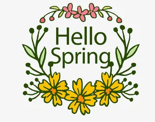 卡通唯美花环装饰psd源文件小免抠