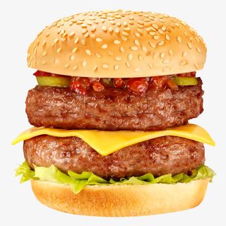 美味的双层巨无霸汉堡免抠