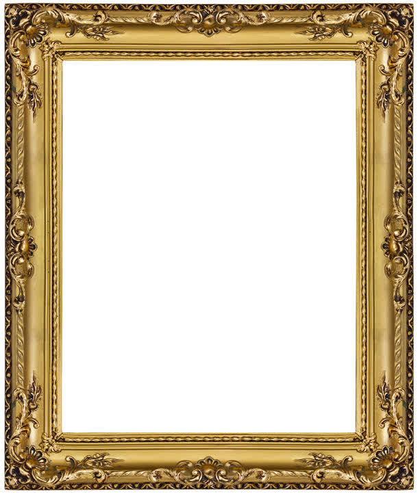 欧式金色相框免抠