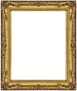 欧式金色相框免抠