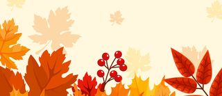 立秋秋天扁平枫叶梧桐叶黄色背景高清