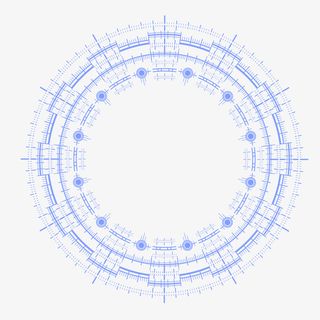 蓝色魔法光环免抠