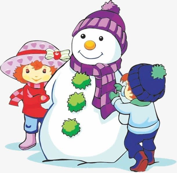 堆小雪人免抠