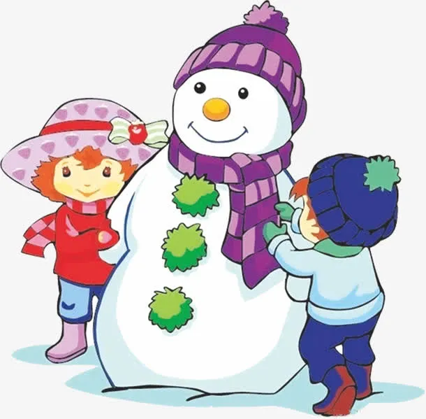 堆小雪人免抠