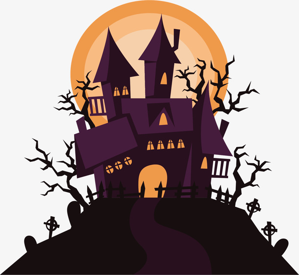 万圣节城堡免抠