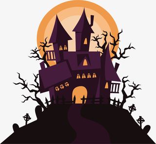 万圣节城堡免抠