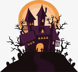 万圣节城堡免抠