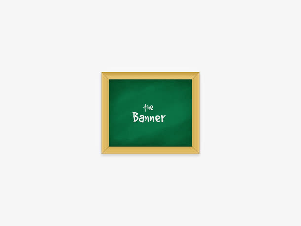 卡通黑板banner