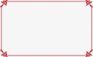 红色小鸟书签边框免抠