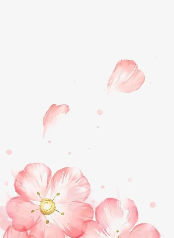 漂浮粉色花瓣免抠