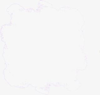 白色简约花纹边框春天免抠