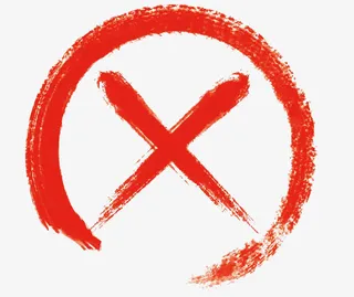 红色叉号扁平化免抠