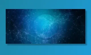 蓝色科技炫光banner高清