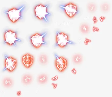 红色特效盾牌免抠