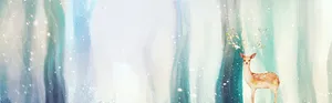 大气简单冷色渐变梅花鹿背景高清