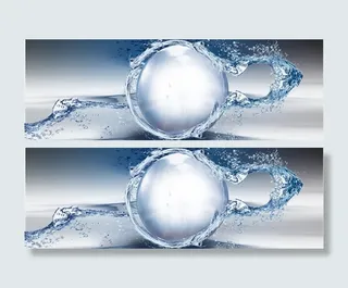 现代大气炫酷舞动水珠淘宝海报背景免抠