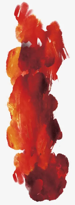 红色涂抹水彩涂抹免抠