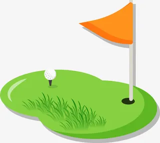 绿色高尔夫草坪场地免抠