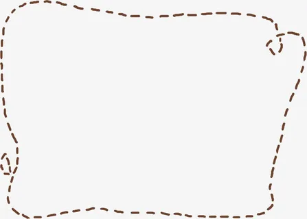 棕色虚线方框免抠