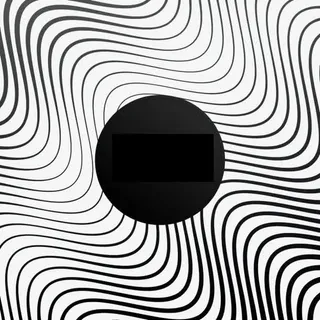 黑色波浪矩形免抠