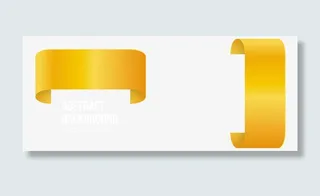 亮黄色边框标签矢量免抠