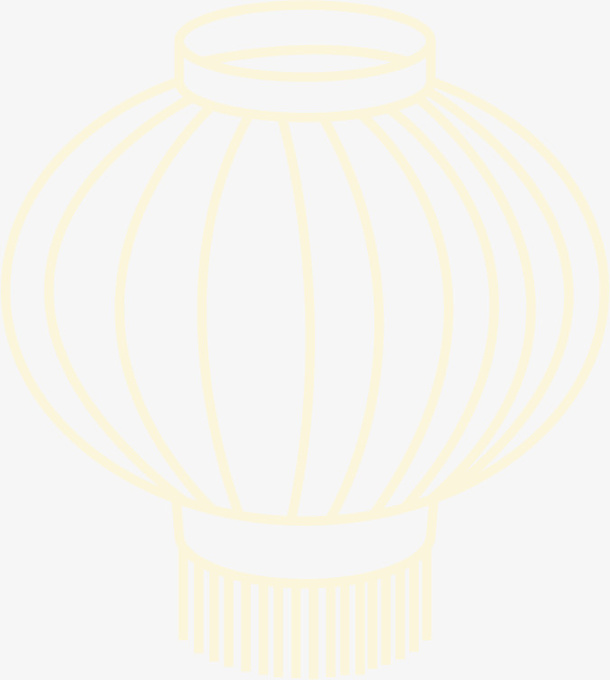 中国风灯笼线稿png格式免抠