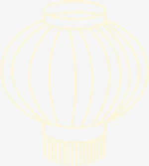 中国风灯笼线稿png格式免抠