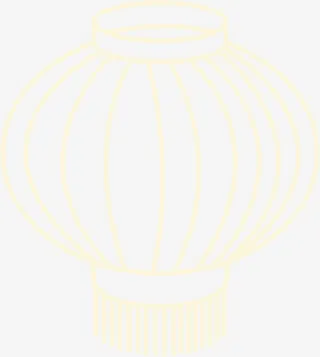 中国风灯笼线稿png格式免抠