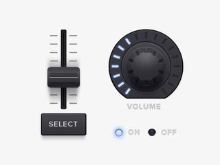 亚光磨砂滑钮开关PSD素材免抠