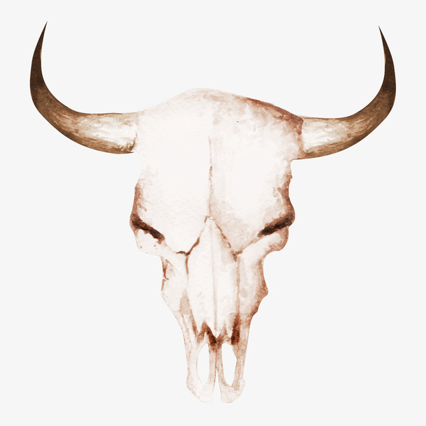 卡通手绘卡通牛头免抠