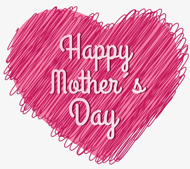 happy mather s day快乐母亲节手绘爱心免抠