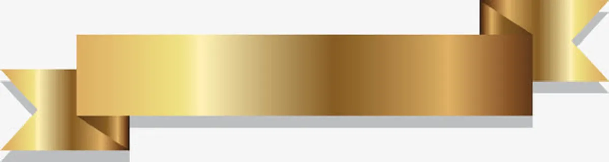 折叠金色便签图免抠