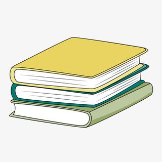 彩色儿童书本学习资料免抠