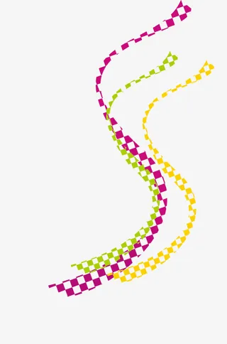 矢量炫彩线条免抠