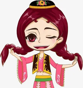 吐鲁番美女免抠