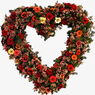 心形花卉组合免抠