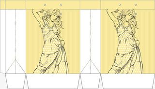 纸袋上的美女免抠